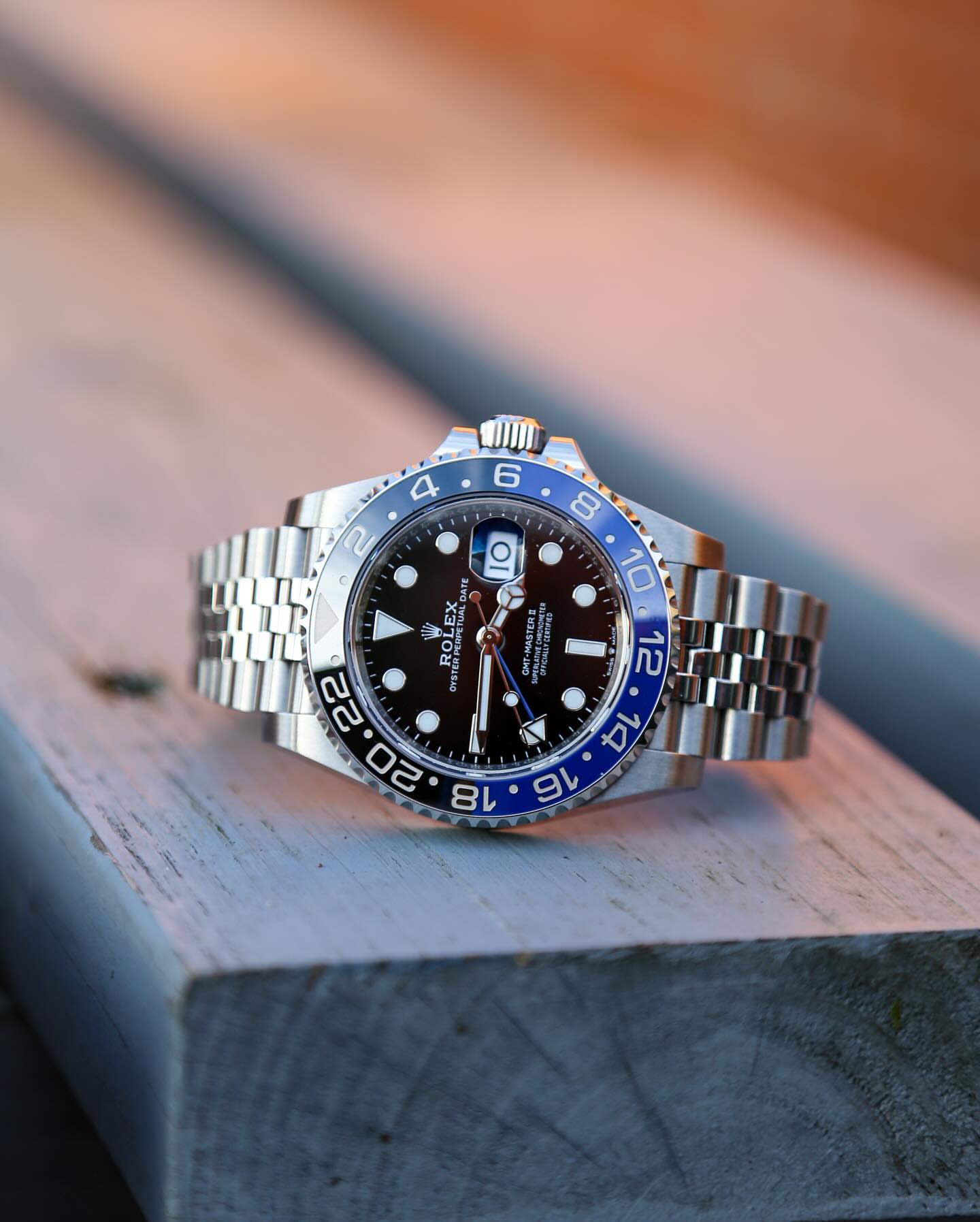 RLX GMT 2 Watch silver black blue